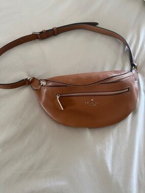 Kate Spade Pebbled Leather Belt Bag in Cognac